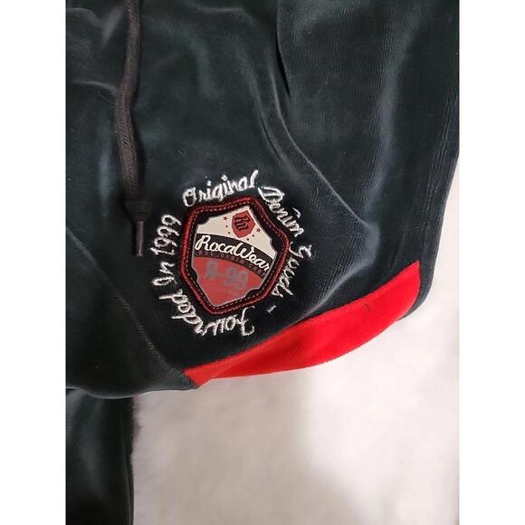 Rocawear Vintage Velour Velvet Size S Women's RARE Sweatpants Patchwork #X - Picture 10 of 11